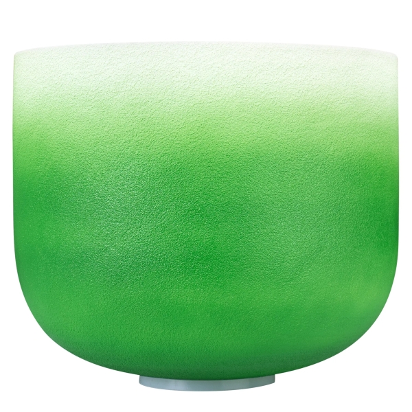 CRYSTAL SINGING BOWL CHAKRA 11" - GREEN, Herz-Chakra, F (432 HZ)